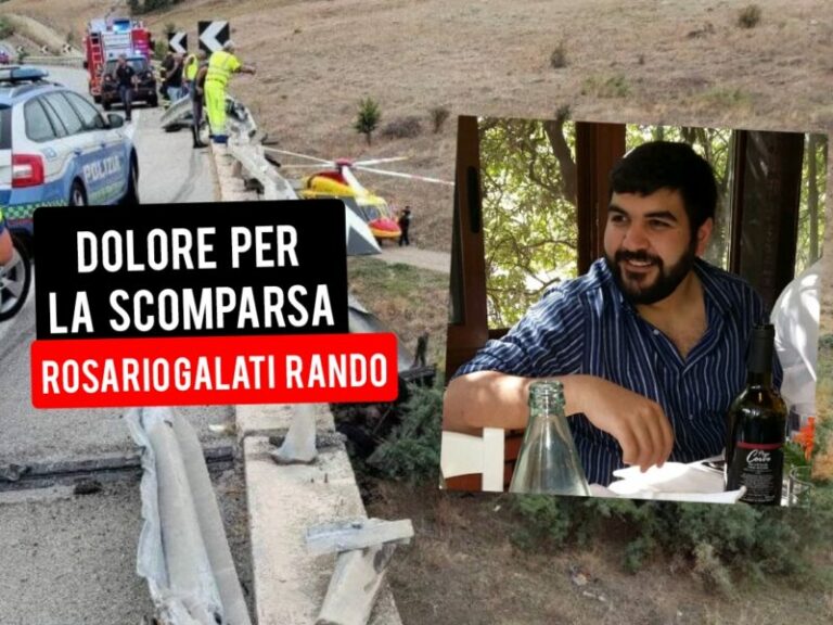 Incidente A19: a Tortorici dolore per la morte di Rosario Galati Rando