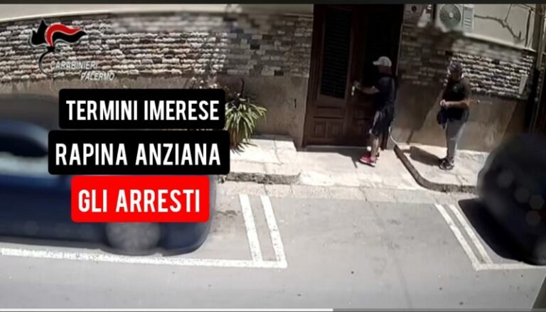 Rapina anziana Termini Imerese: due uomini in manette, il video che li incastra VIDEO