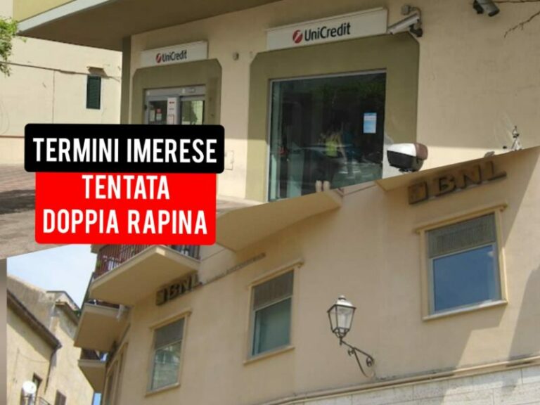 Paura in due banche a Termini Imerese: uomo tenta due colpi alla Bnl e all’Unicredit