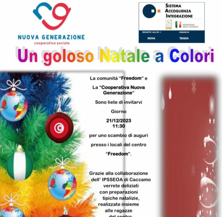 Trabia: comunità Freedom e cooperativa Nuova Generazione organizzano “Un goloso Natale a colori”