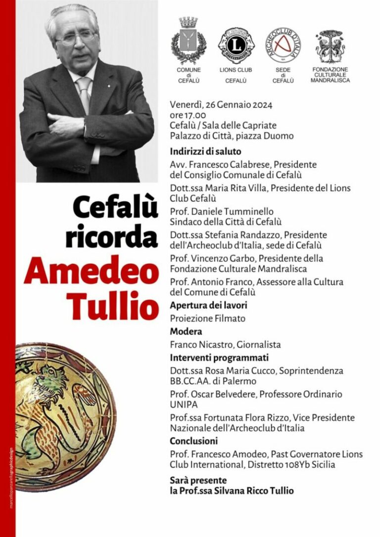 Cefalù ricorda l’archeologo Amedeo Tullio