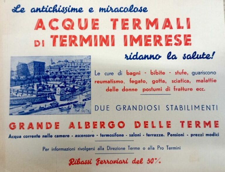 1930: per curarti vieni a Termini Imerese città della salute