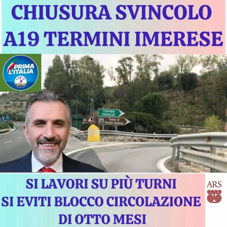 Salvo Geraci (Lega): “Per lo svincolo Termini Imerese si lavori anche con più turni per evitare chiusura di otto mesi”