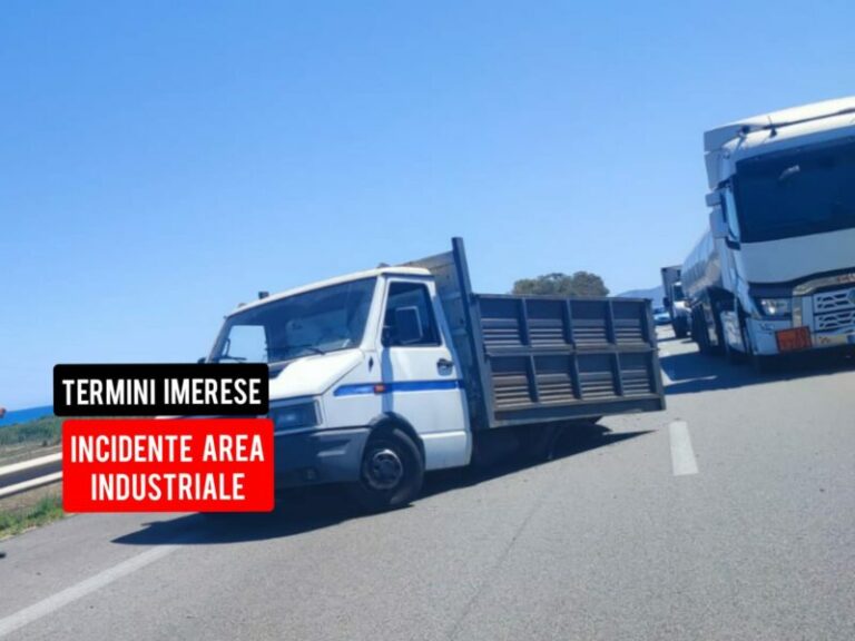 Incidente nell’area industriale di Termini Imerese: traffico rallentato FOTO