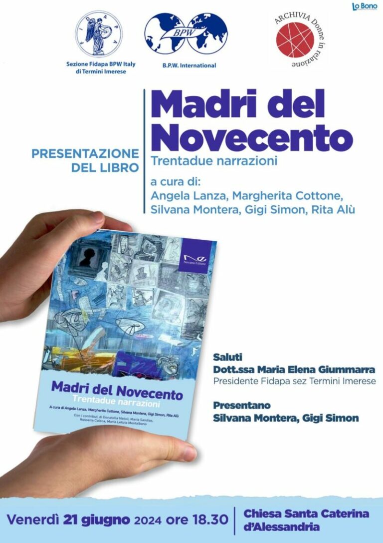Termini Imerese: la Fidapa presenta il libro “Madri del novecento” con l’associazione “Archivia Donne in Relazione”