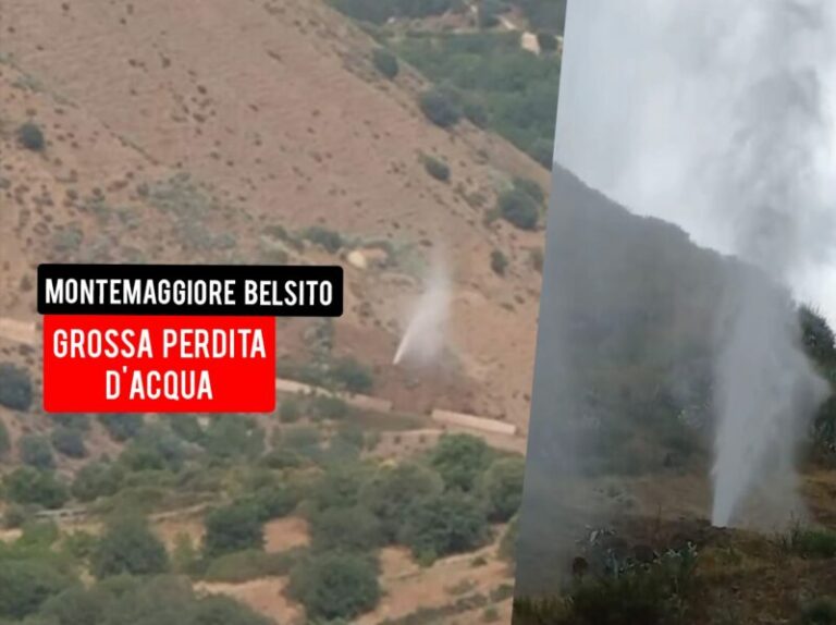 Montemaggiore Belsito in piena crisi idrica: l’acqua si perde da giorni per le campagne FOTO