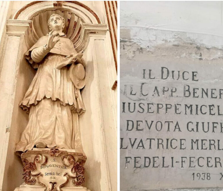 Termini Imerese: alla chiesa della Misericordia San Bonaventura, Mussolini e i polli