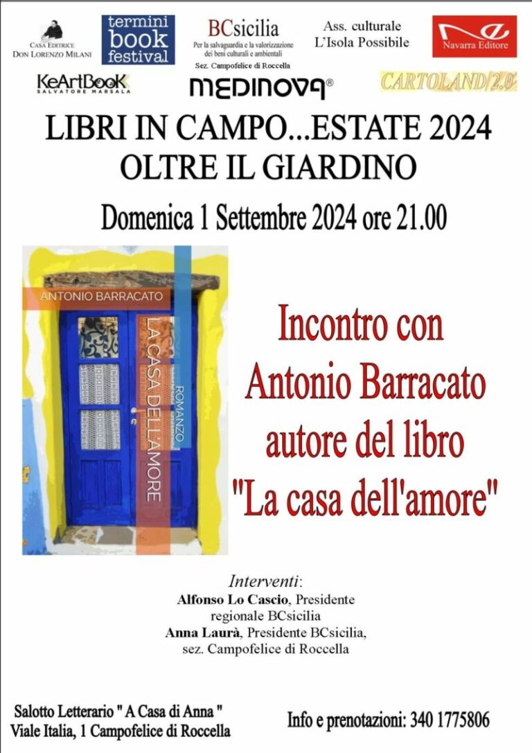 Campofelice di Roccella: presentazione del libro dello scrittore e poeta Antonio Barracato