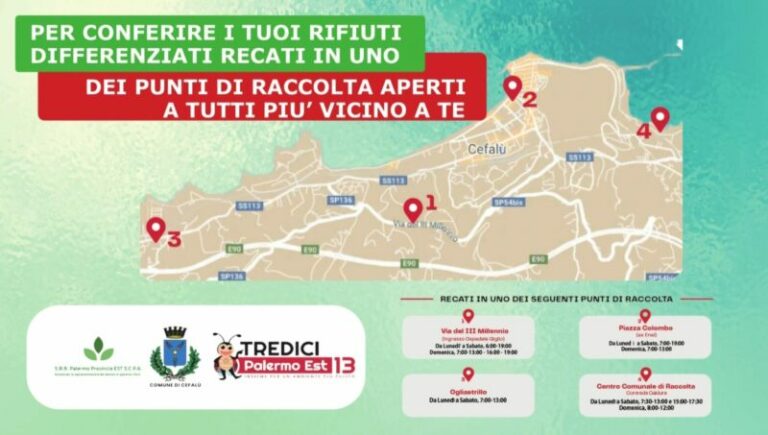 Cefalù: una campagna per incentivare alla differenziata nel periodo estivo