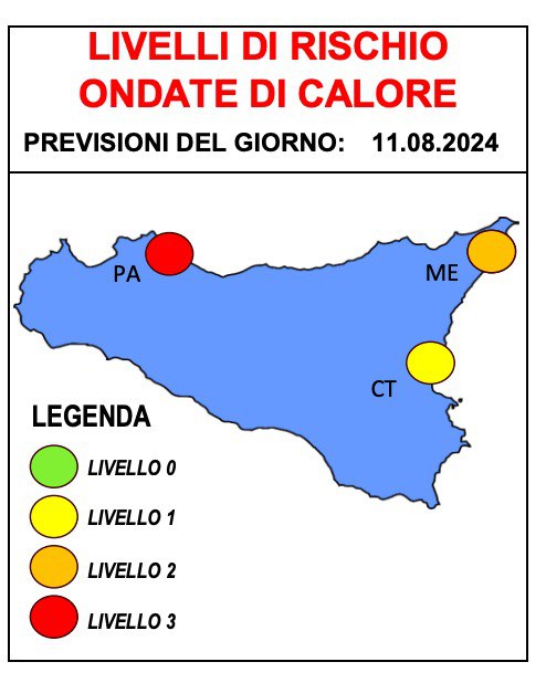 A Palermo e provincia ancora allerta arancione per rischio incendi e ondate di calore