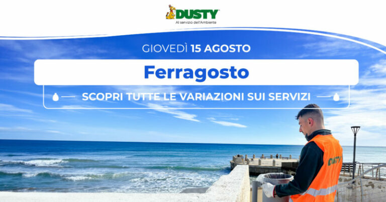 Termini Imerese: Ferragosto variazioni ai servizi di raccolta rifiuti della Dusty