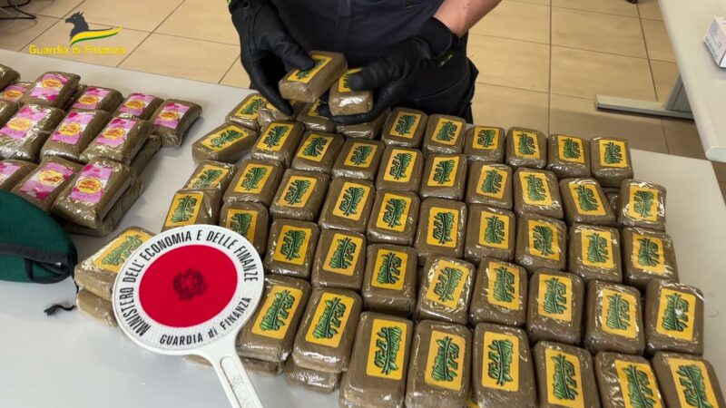 Maxi operazione Guardia di Finanza in Sicilia: sequestrati 40 chili di hashish