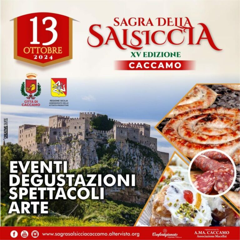 Caccamo: tutto pronto per la sagra della salsiccia, al via il 13 ottobre