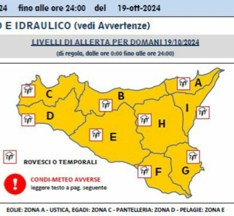 Maltempo Sicilia: in arrivo temporali anche a Palermo e provincia IL BOLLETTINO