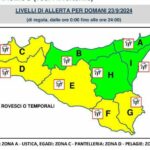 Meteo Sicilia: domani è prevista l’allerta gialla per condizioni meteo avverse