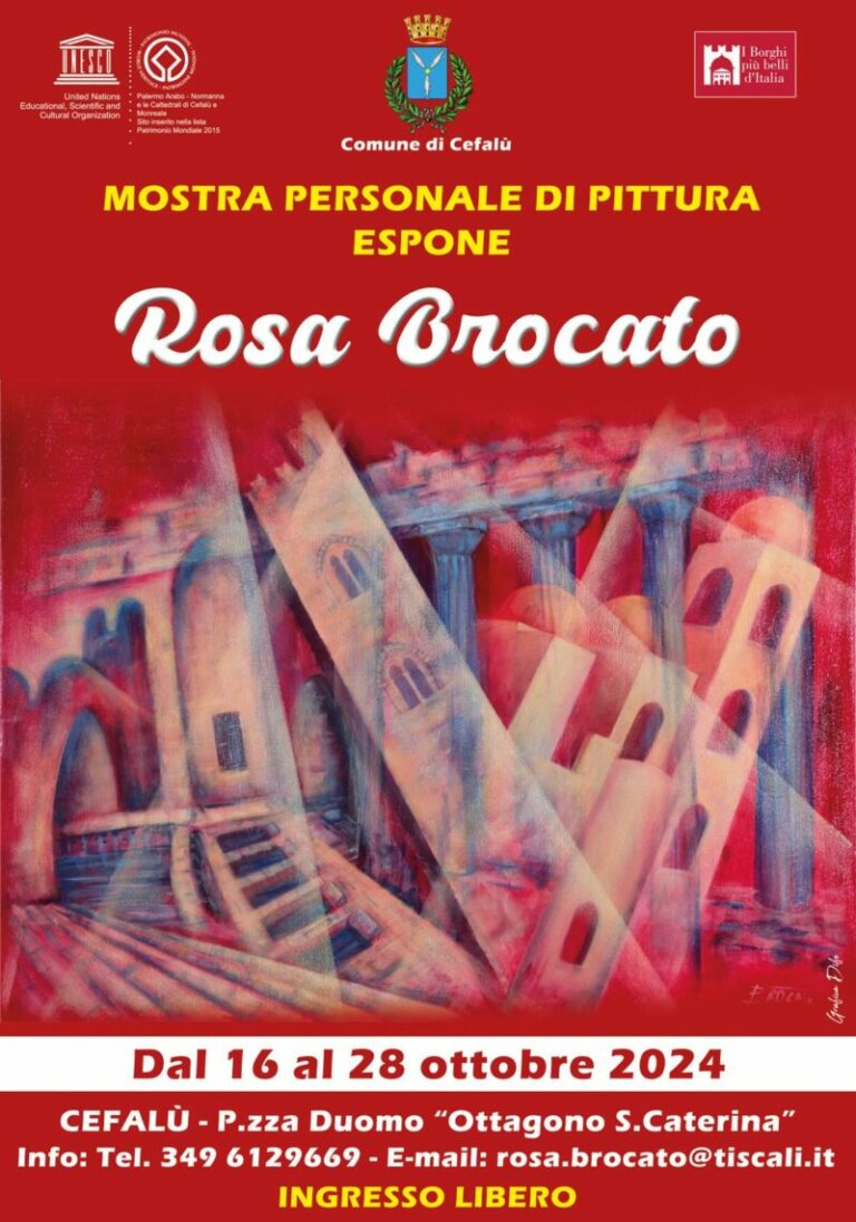 Il mare e l’architettura nei dipinti di Rosa Brocato in mostra a Cefalù