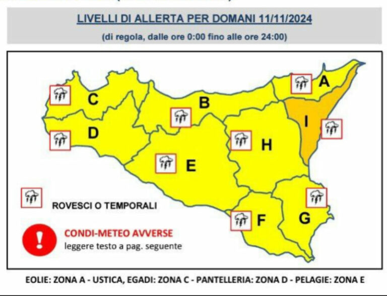 Meteo provincia Palermo: temporali in arrivo, temperature in calo IL BOLLETTINO