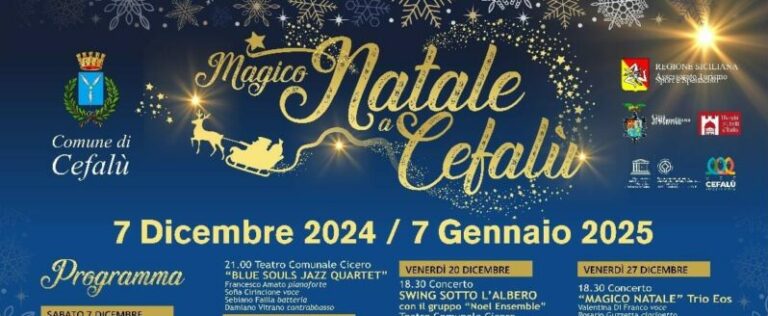 Magico Natale a Cefalù: Alberto Urso, i Neri per Caso e tanto altro ecco il programma